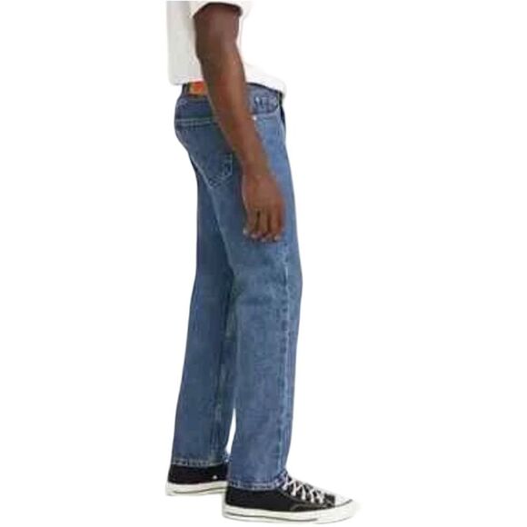 Levi's 505 Red Tab Medium Stone Wash Straight Leg Classic Denim Jeans 36x32 - Picture 7 of 14